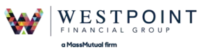 Logo for WestPoint Financial Group featuring a geometric, multicolored lion’s head graphic to the left of the firm’s name and tagline “#SecureYourFuture” below.