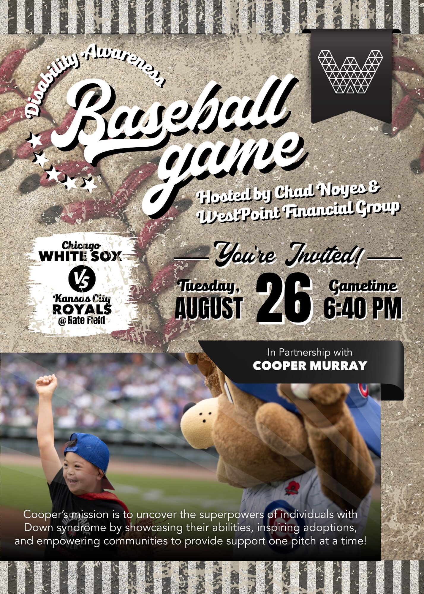 Noyes Chicago Sox Dan Invites White Sox Disability Awareness Game Hosted By Chad Noyes Westpoint Financial Group