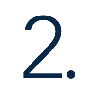 The image shows a large, dark blue number 2 followed by a period on a black background.