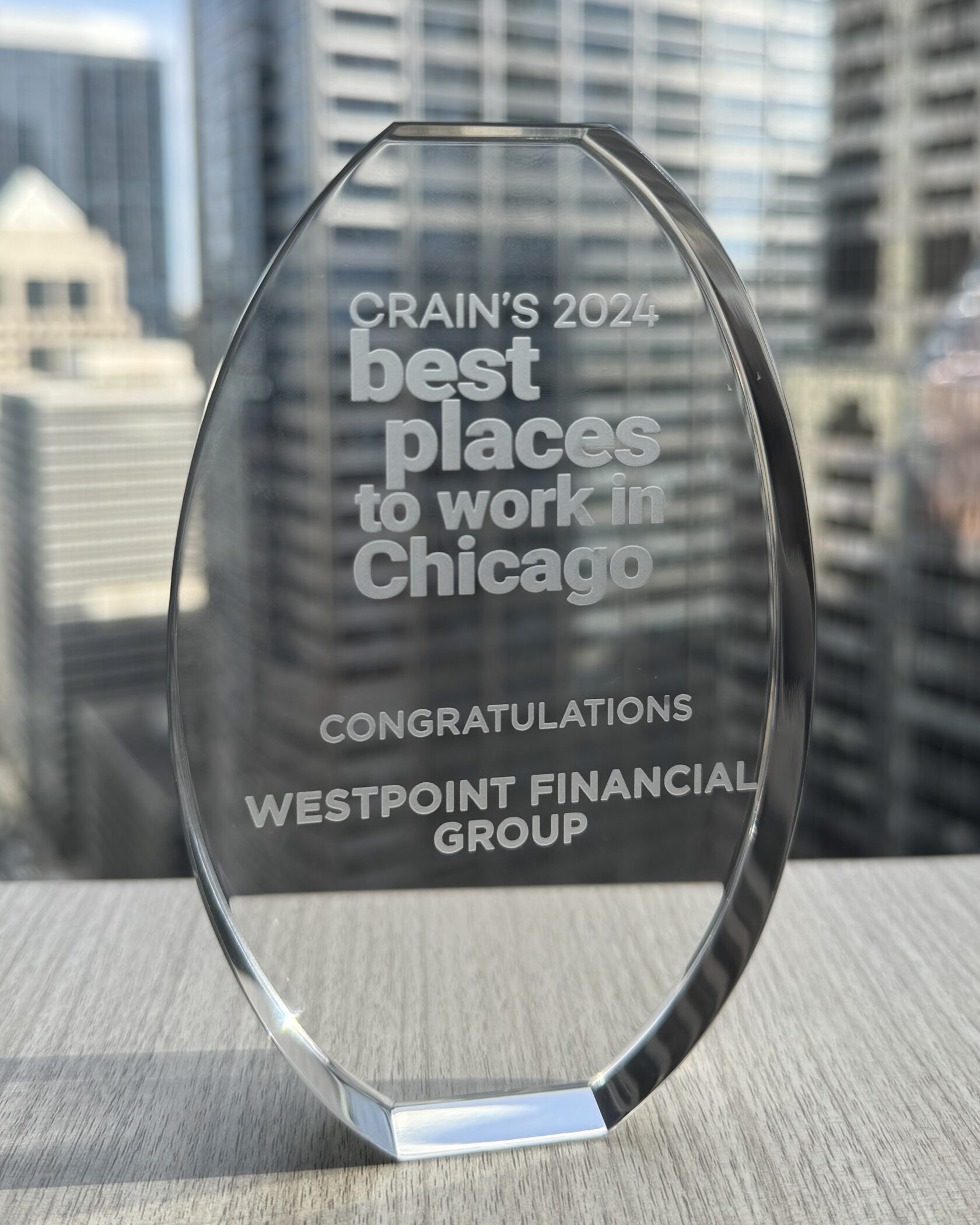 Crains Award 1 WestPoint recognized as one of Chicago's Best Places to Work Westpoint Financial Group